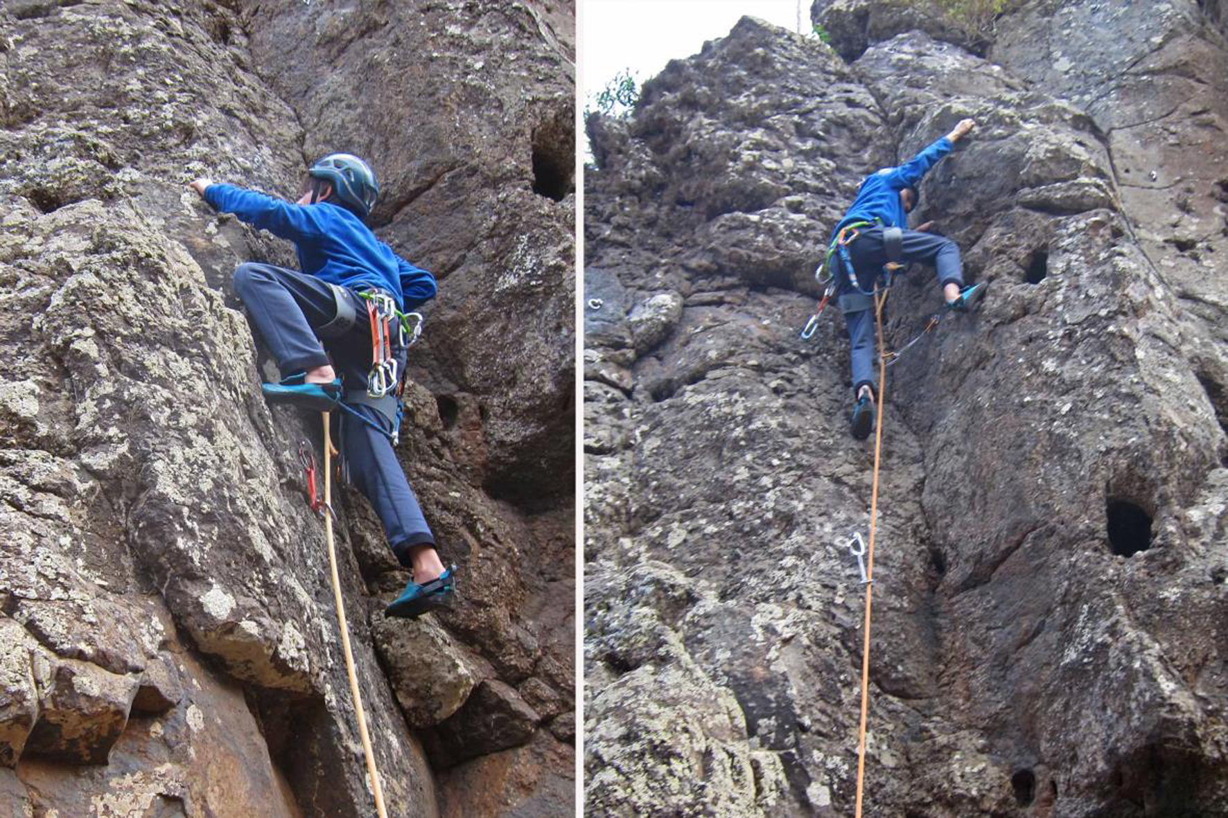 Valverde crea una zona de escalada en roca natural