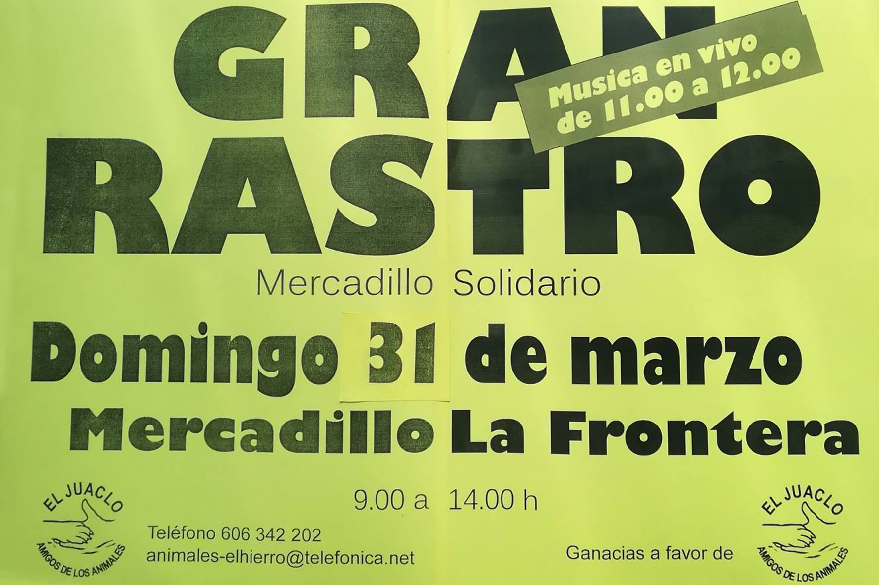"El Juaclo" organiza un Rastro solidario en La Frontera