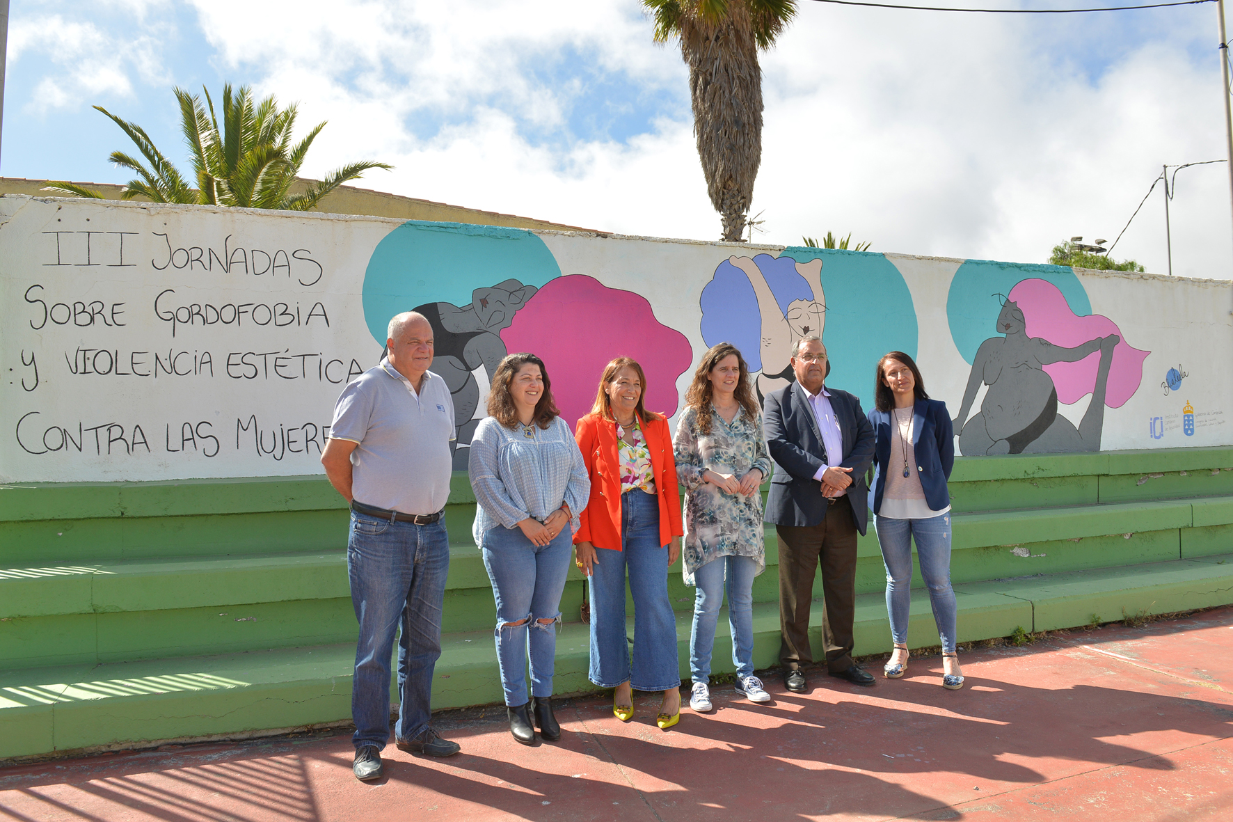 El Instituto Canario de Igualdad inaugura un mural que visibiliza la gordofobia y la violencia estética contra las mujeres