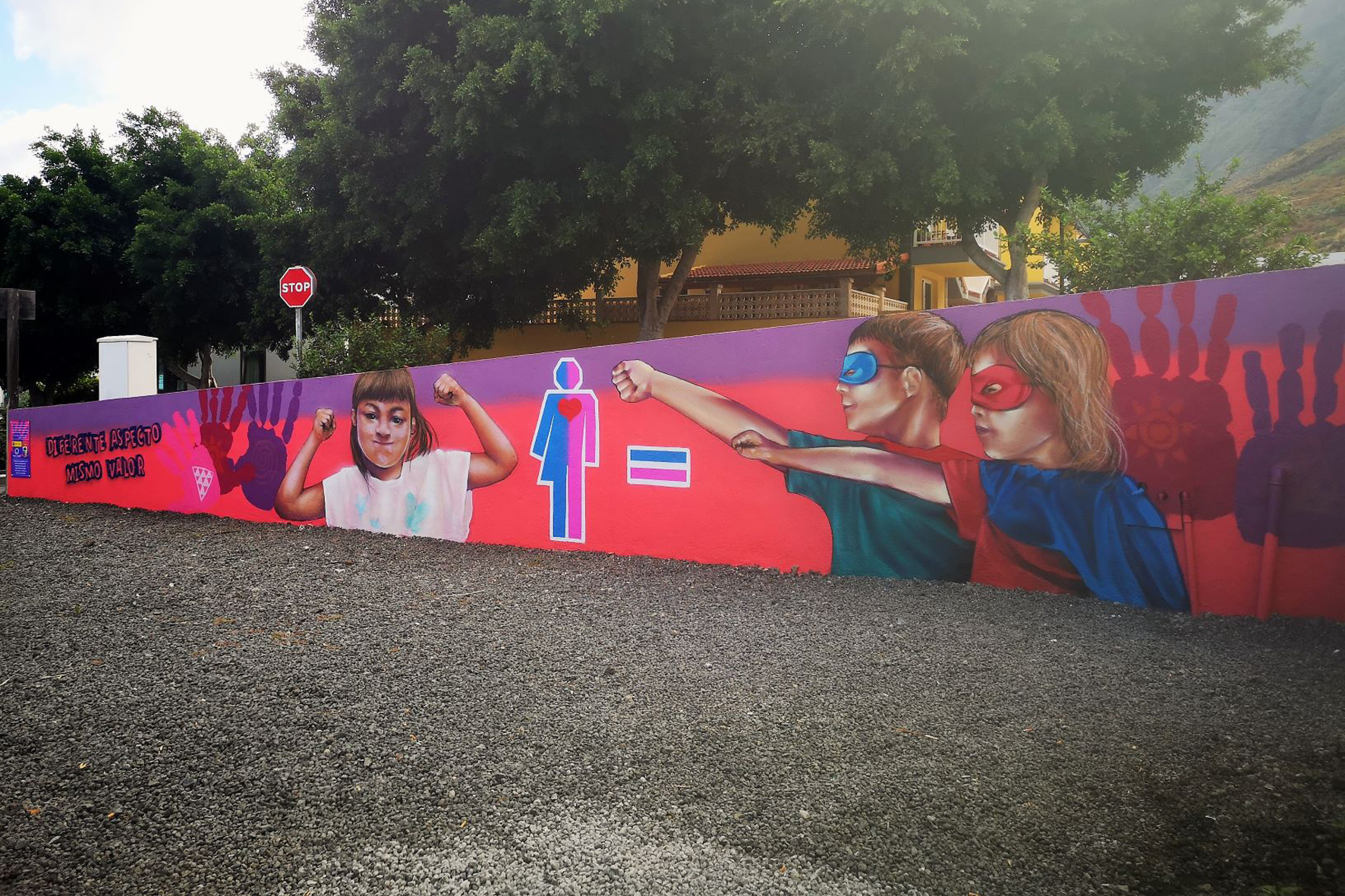 La Frontera promueve un mural de arte urbano contra la violencia de género en plaza Benito Padrón Gutiérrez