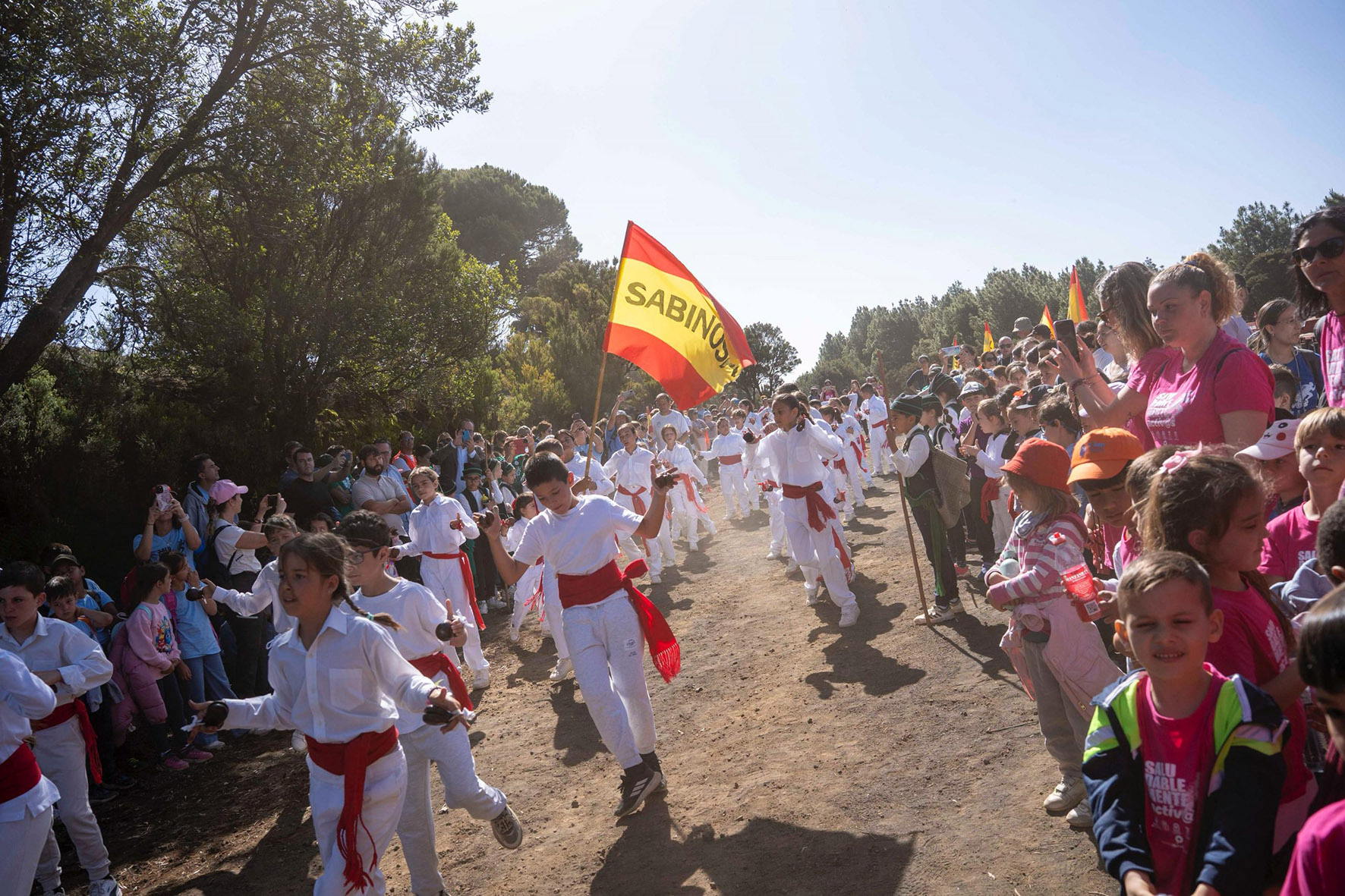 Escolares de El Hierro escenifican la Bajada de la Virgen de los Reyes