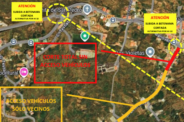 El Ayuntamiento de Valverde cierra al tráfico, por obras, la carretera de Betenama