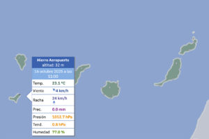 AEMET pronostica lluvias para los próximos días El Hierro