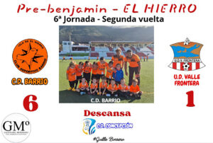 Pre-Benjamín: Jornada 6ª de segunda vuelta
