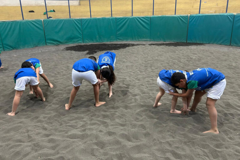 El Cabildo continúa impulsando la lucha canaria en los centros educativos de la isla
