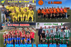 6ª Jornada Copa Delegación El Hierro 2025-2026 “Felicísimo Lozano Herrero” – Atlético Restinga-B 9 – C.D. Barrio 1/ U.D. Valle Frontera 4 – Atletico Pinar-B 2