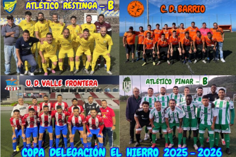 6ª Jornada Copa Delegación El Hierro 2025-2026 “Felicísimo Lozano Herrero” – Atlético Restinga-B 9 – C.D. Barrio 1/ U.D. Valle Frontera 4 – Atletico Pinar-B 2