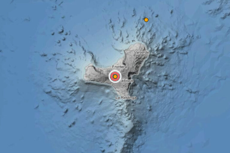 El Instituto Geográfico Nacional registra hoy jueves un sismo de 2,4 grados en El Hierro